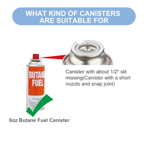 Butane Fill Adapter,Gas Refill Adapter,Butane Nozzle Fill Adapter Tip for use with Butane Lighters/Butane Torches,Convert Cassette Canister Into Inflatable Tank(Gas Canister Not Included)