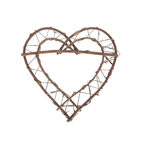 Ciieeo Herzförmige Rattan Girlande Weinrebenkränze zum Basteln...