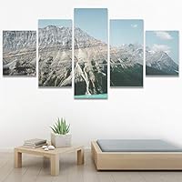 SIGNWIN 5 Panel Canvas Wall Art Calming Waters for Home Decorations Ready to Hang - 60