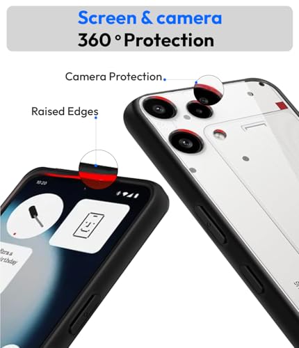 Image of KAPAVER Essential Back Cover Case Compatible with Nothing Phone 3a Lite (PC+TPU) (Nothing Phone 3a Lite - Black)