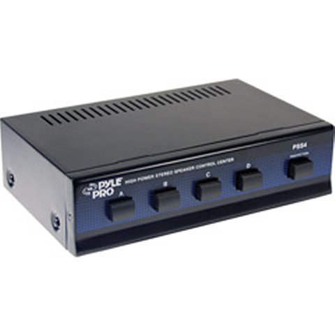 Premium New and Improved 4 Zone Channel Speaker Switch Selector Switch Box Hub Distribution Box for Multi Channel High Powered Stereo Amplifier A/B/C/D Switches | 4 Pairs Of speakers - Pyle (PSS4), Black by Pyle - Image 4