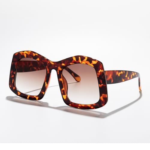 Fashion Oversized Sunglasses for Women Men Trendy Candy Color Shades Stylish Retro Eyewear for Beach Driving Street Style