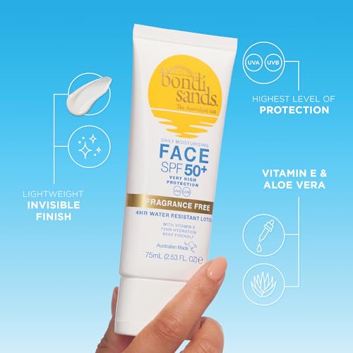 Bondi Sands SPF 50+ Fragrance-Free Face Sunscreen Lotion 75 mL - Image 6