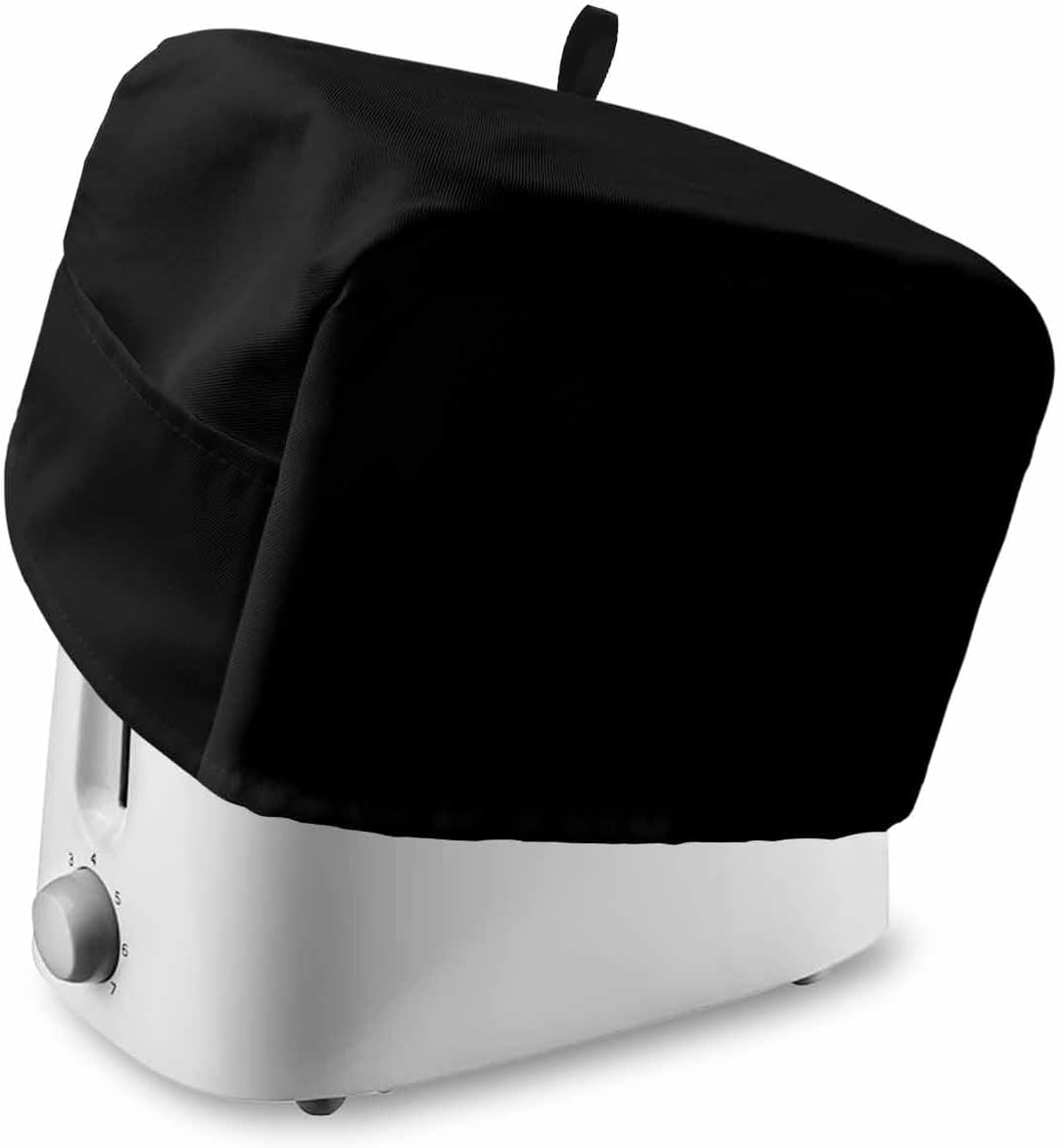 Toaster Cover 4 Slice, Black Waterproof Bread Toaster Cover Bakeware Protector Solid Color Farmhouse Black Kitchen Appliance Dust-proof Covers, 12 x 11 x 8 Inches