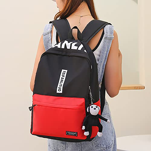 Molayys Smell Proof Backpack Leather Color Backpack Nylon Waterproof Casual Capacity Bag Large Small Hiking (#A-Red, One Size) #TOP3