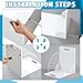 Sintuff 2 Pcs Clipboard Holder Wood Metal Clipboard Organizer White Clipboard Stand Clipboard Storage Rack for Classroom Office School Teacher Desk File Organization Supplies, Assembly Required