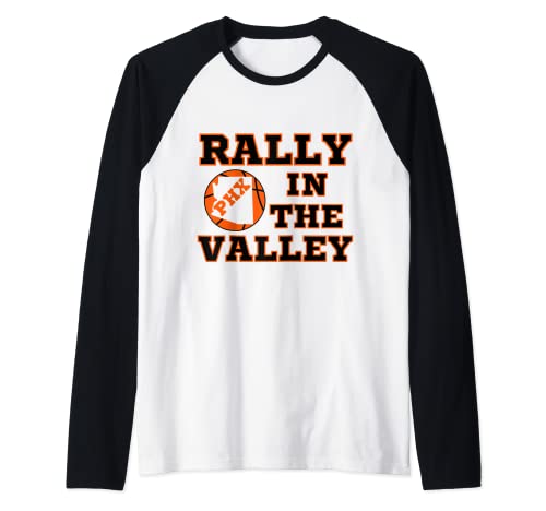 Maglia da basket Phoenix AZ Arizona Rally nella Valle Maglia con Maniche Raglan