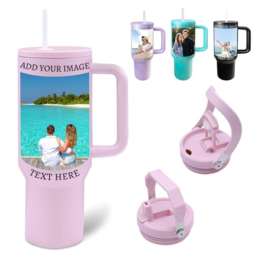 Personalized Tumbler 3D Printing Handle and Straw, 40 Oz