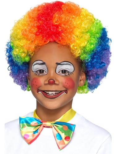 Smiffys Clown Perücke, Mehrfarbig, Kinder Halloween und Karneval