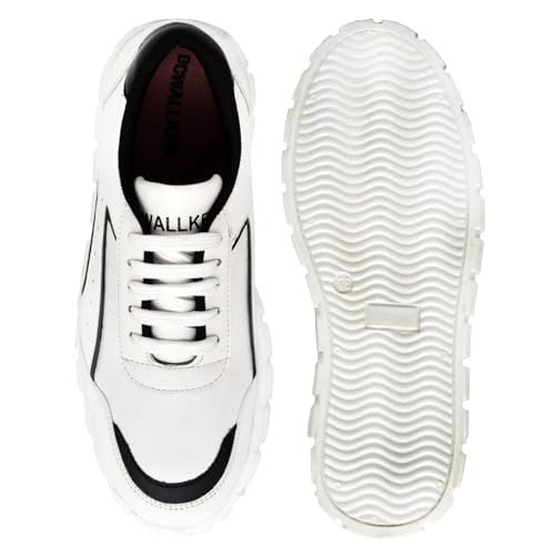 Image of Women's White Casual Sneaker|Walking Gym Running|Ultra Soft Cushion|Lightweight Lace-Up|Effortless Style Shoes for Women's & Girl's