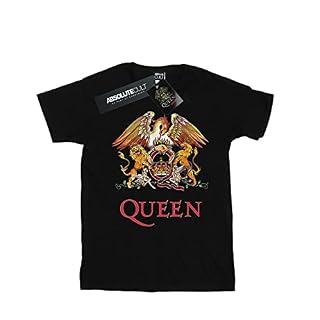 Absolute Cult Queen Femme Crest Logo Petit Ami Fit T-Shirt - Les Beatles, Paul McCartney, John Lennon, RIngo Starr, George Harrison Absolute Cult Queen Femme Crest Logo Petit Ami Fit T-Shirt – Image 2