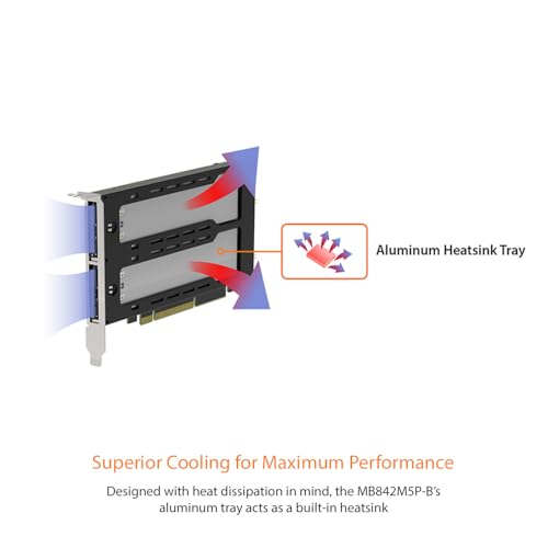 Removable 2 Bay M.2 NVMe SSD to PCIe 5.0 x8 Mobile Rack Enclosure miniatura 7