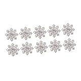 JOINPAYA 10個ラインストーン付きフラワーデザインの合オーナメント ジュエリーアクセサリー ペンダント ブローチ 手芸用素材