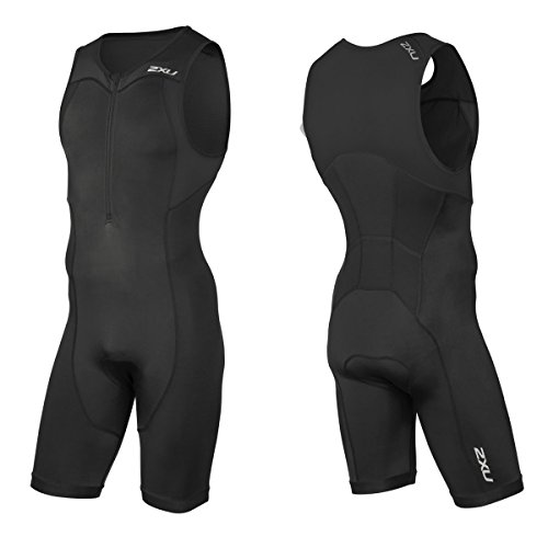 2XU Men's Active Trisuit, Black/Black, Medium