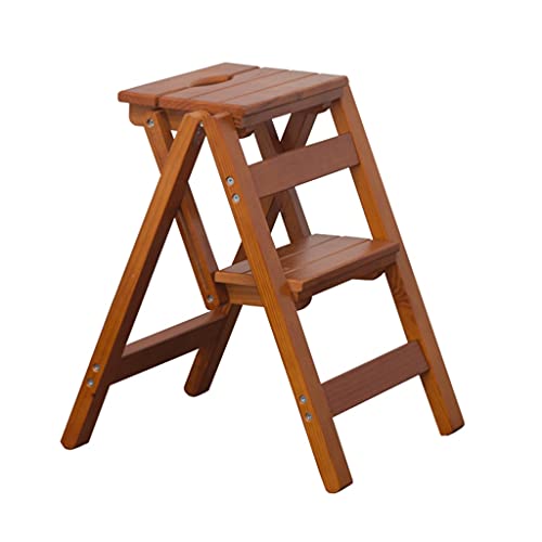Escabeau en bois de qualité supérieure avec large pédale stable