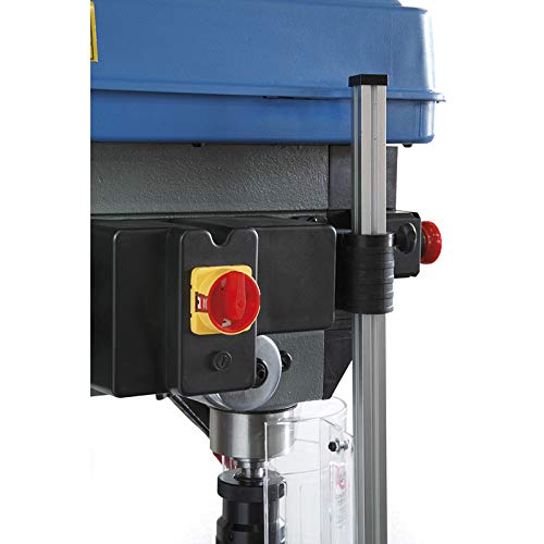 Fervi 0754/400 V - Taladro de columna con transmisión por correa y mesa inclinable trifásica