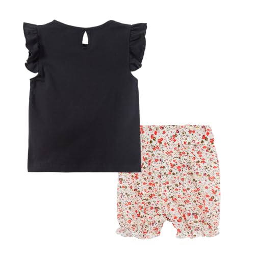 Image of Mud Kingdom Girls Outfits Cute Cartoon Polka Dots Summer Holiday Clothes Sets