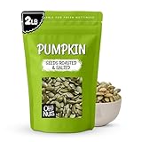 Oh! Nuts Pumpkin Seeds - Roasted Salted - 2 lb - No Shell Pepitas - Packed in New York Zip-Seal Bag for Exceptional Freshness