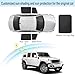 Fannyc Front Side Half Window Shade Foldable Custom Fit for 2018-2025 Je-ep Wrangler JL Car Window Shades for Side Window Sun Shade UV Protection Heat Insulation for Camping Sleeping 4PCS