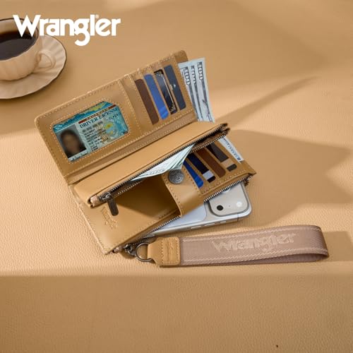Image of Montana West X Wrangler Wristlet Wallet for Women Daisy Floralt Clutch Womens Wallet Rfid Card Cases & Money Organizers with Smooth Zipper and ID Window
