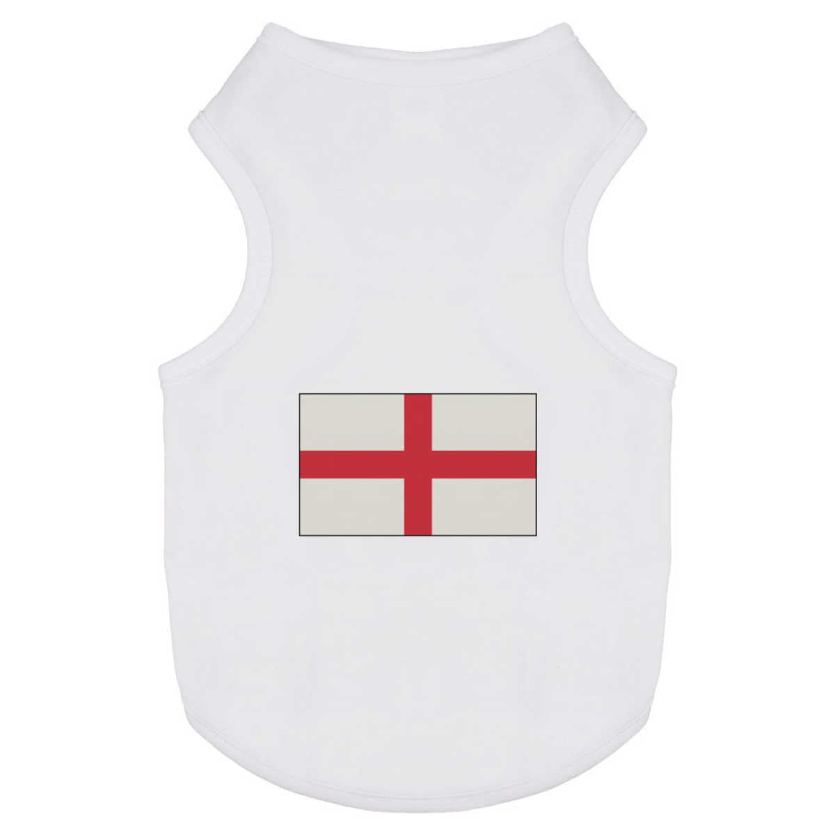 Azeeda 'England Flag' Pet T-Shirt - White, L (PT00193631)