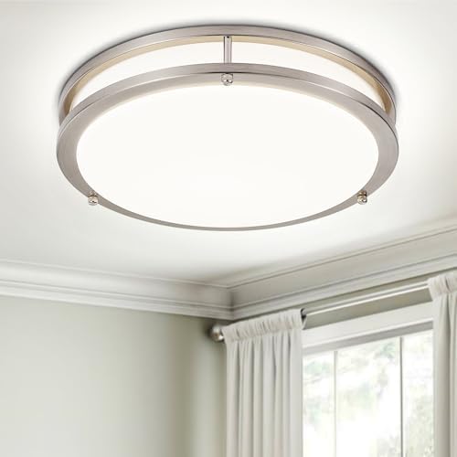 DLLT Flush Mount LED Ceiling Light: 13 Inch 5CCT (3000K-6000K) & ...