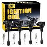MIKKUPPA Ignition Coil Pack and Spark Plugs UF549 & 9029 Replacement for 2007-2018 Nissan Altima Versa Sentra Rogue NV200 2.5 1.8 1.6 2.0 L4 Set of 4 Spark Plugs Coil Packs