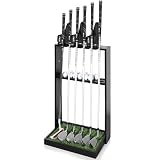 Guulibera Golf Putter Stand, Premium Wooden Golf Club Rack For 6 Clubs, 18 Balls &Amp; 3 Putter Covers Storage, Golf Putter Stand, Floor Display Rack For Indoor Home Office Club Simulator