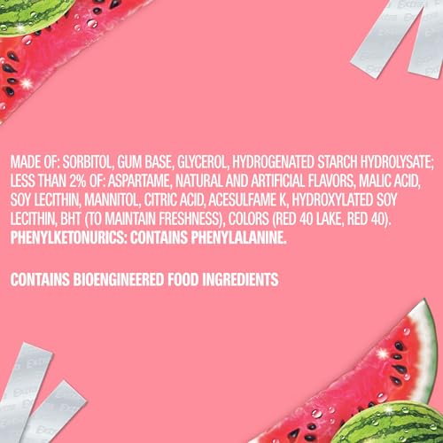 Extra Fruit Sensation Gum, Sweet Watermelon Flavor - 20 Packs of 15 Pieces. Total 300 Sticks