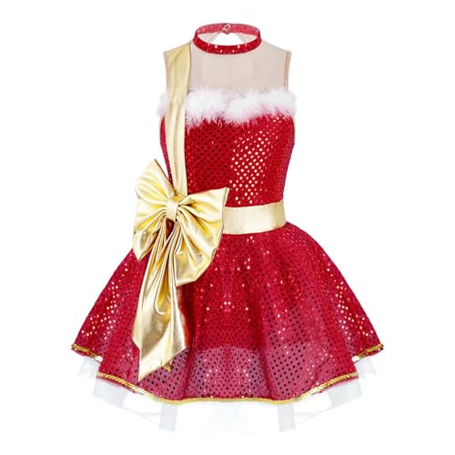 Robe de Noël de ballet fille avec tutu rouge déguisement elfe 15 ans