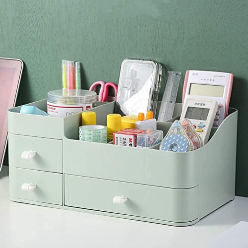 Makeup Organizer with Drawers,Large Capacity Countertop for Vanity,Bathroom and Bedroom Desk Cosmetics Skin Care,Brushes, Eyeshadow, Lotions, Lipstick, Nail Polish Jewelry green by Kousee - Used condition - Image 6