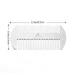 AhfuLife Metal Hair & Beard Comb - EDC Credit Card Size - Anti-Static Dual Action - Stainless Steel Comb Gift Box - Image 3