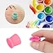 600pcs Plastic Tattoo Ink Cups, Tattoo Ink Pigment Cup,Disposable Silicone Eyebrow Lip Eyes Tattoo Cup (White)