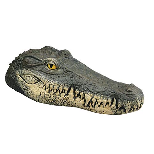 Tête de crocodile flottante simulation eau appât étang statue jardin
