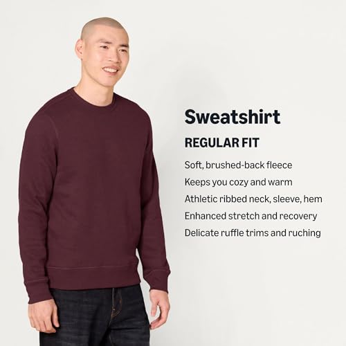 Image of Amazon Essentials Men's Crewneck Fleece Sweatshirt with Ribbing (Available in Big & Tall)