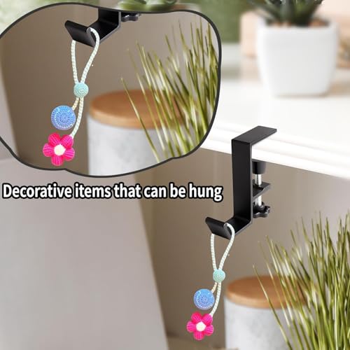 image for Guojanfon Fireplace Stocking and Garland Hanger, 2 in 1 Mantel Hanger 