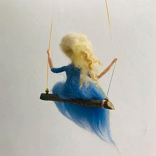 Image of 2 Lovely Fairies Needle Felting Kits 6INCH Friendly Instruction DIY Craft Kit for Beginners