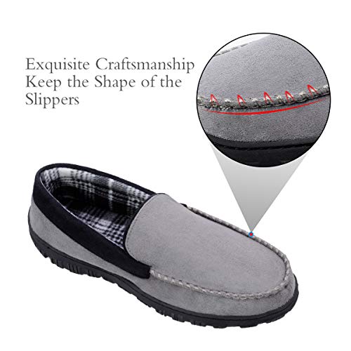 Image of shoeslocker Mens Slippers Microsuede Moccasin Memory Foam House Shoes