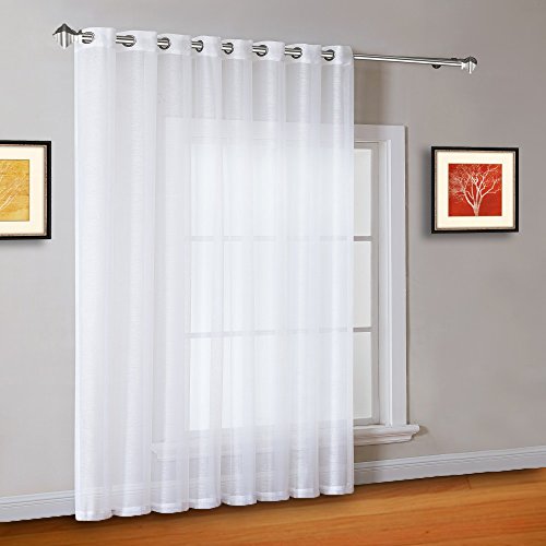 Recopilación de Donde Comprar Cortinas más recomendados. 48 Warm Home Designs 1 Cortina Transparente Extra Ancha de Color Blanca de 259 cm (Ancho) x 213 cm (Largo 102 x 84 Pulgadas) con Ojales. K White Patio 84