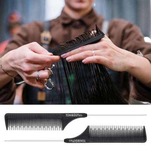 Set de 2 peines Rat Tail negros para peinar miniatura 6