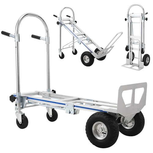Carretilla convertible 3 en 1 de aluminio 770 lbs capacidad