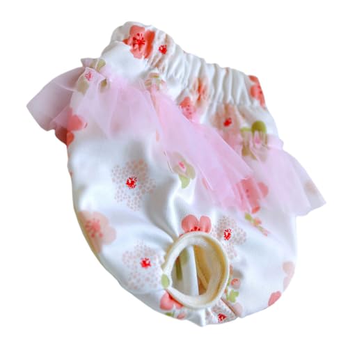 BCOATH Pañal Sanitario Reutilizable para Cachorros Hembras S, Pantalón Protector Transpirable para Perros Pequeños hasta 8 Kg, Antiacoso y Absorbente, Adecuado para Uso Doméstico