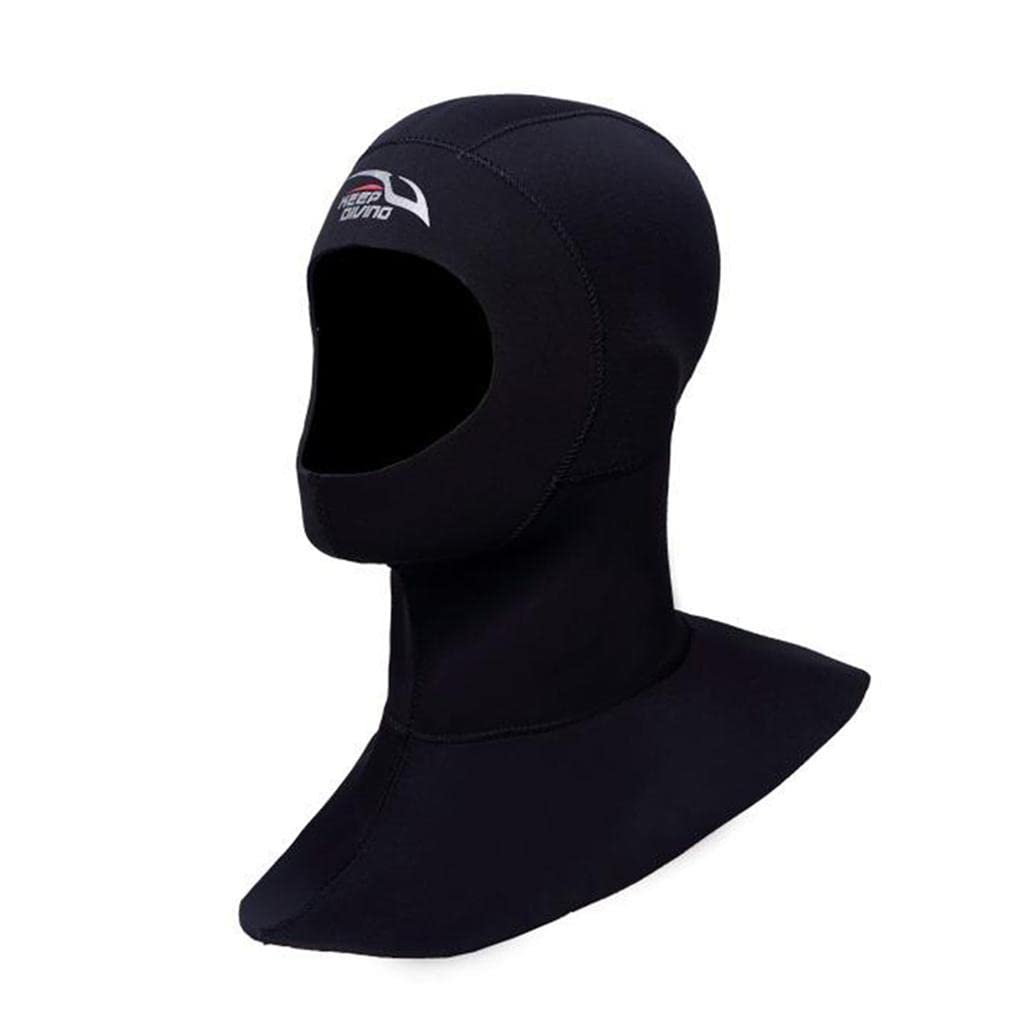 RajoNN Traje de Neopreno con Capucha para Adultos Gorro térmico para Surf Equipo de Buceo, Negro S