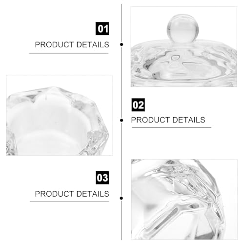 Set de 3 recipientes de cristal para arte de uñas miniatura 3