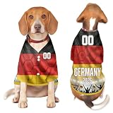 Personalisiertes Hunde-T-Shirt – Wm 2026: Hunde-Shirt mit Nummer und Flaggenprint, Größen XS–5XL für Kleine und Mittelgroße Hunde, Haustiere
