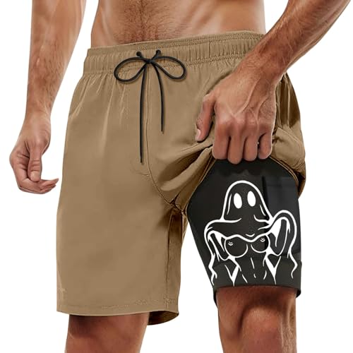 Short de bain court sans couture anti-irritation pour homme