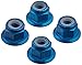 Redcat Racing Aluminum Nylon M4 Locknuts, Blue (4Piece)