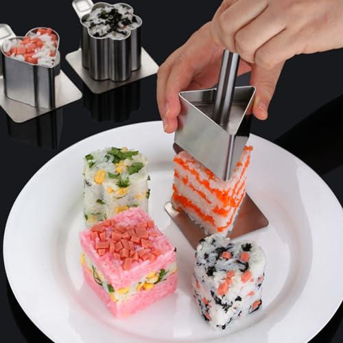 Moldes de mousse para postres y repostería casera con anillos de acero inoxidable 6