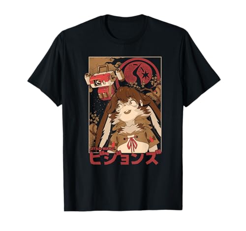 T-shirt Star Wars Visions Lop Kanji en coton noir pour fan de manga