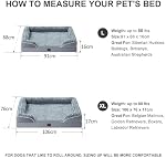 BFPETHOME Lits pour chiens pour chiens extra grands, lavables, Bolster Canapé lit avec doublure imperméable & Coquille de mousse d'oeufs non kidnappés pour les animaux de compagnie qui dorment, lit pour animaux de ménage
